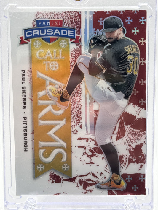 2025 Panini Crusade #18 Paul Skenes Call to Arms Red # 11/25