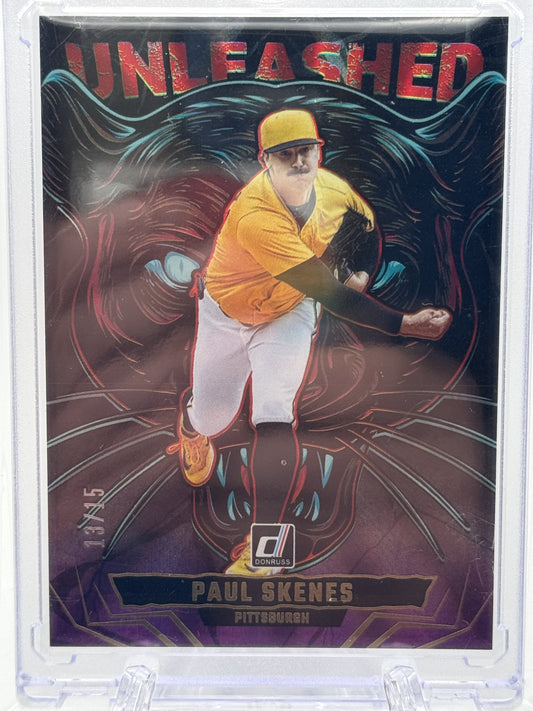 2025 Donruss #20 Paul Skenes Unleashed Purple Laser # 13/15