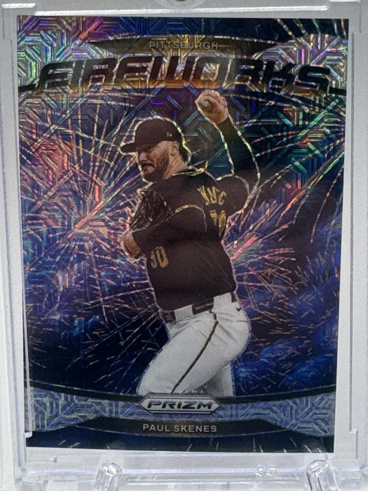 2025 Panini Prizm #2 Paul Skenes Fireworks Mojo Prizms # 18/25