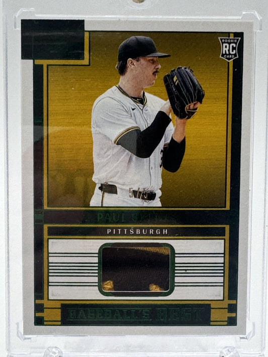 2024 Panini Three and Two #BBM-PS Paul Skenes Best Memorabilia Emerald #5/5