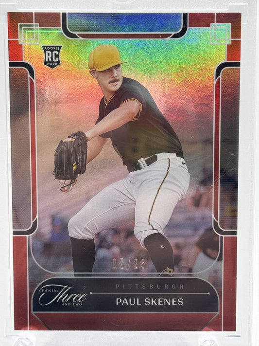 2024 Panini Three and Two #31 Paul Skenes Orange # 2/25