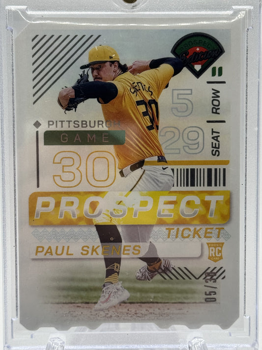 2024 Panini Prospect Edition #159 Paul Skenes Ticket Stub # 5/30