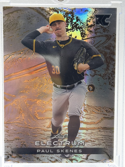 2024 Leaf Electrum #82 Paul Skenes Silver Board with Gold Foil # 3/3