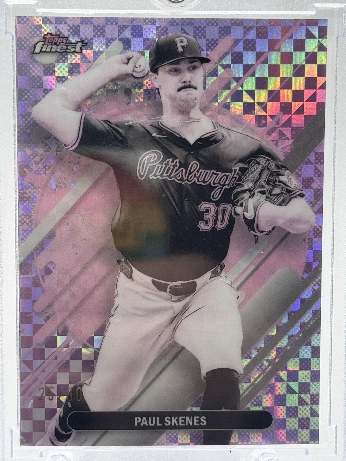 2025 Finest #234 Paul Skenes Pearl Checkerboard Refractor #25/30