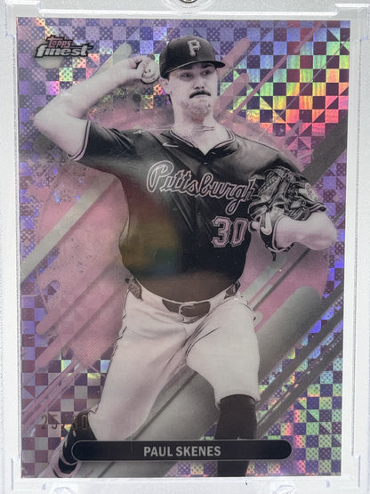 2025 Finest #234 Paul Skenes Pearl Checkerboard Refractor #25/30