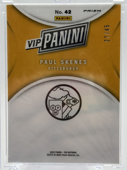 2025 Panini NC Gold Pack VIP #42 Paul Skenes National Sparkle # 27/45