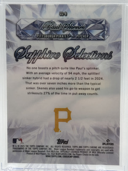 2025 Topps Chrome Sapphire Edition #SS-9 Paul Skenes Sapphire Gold # 23/50