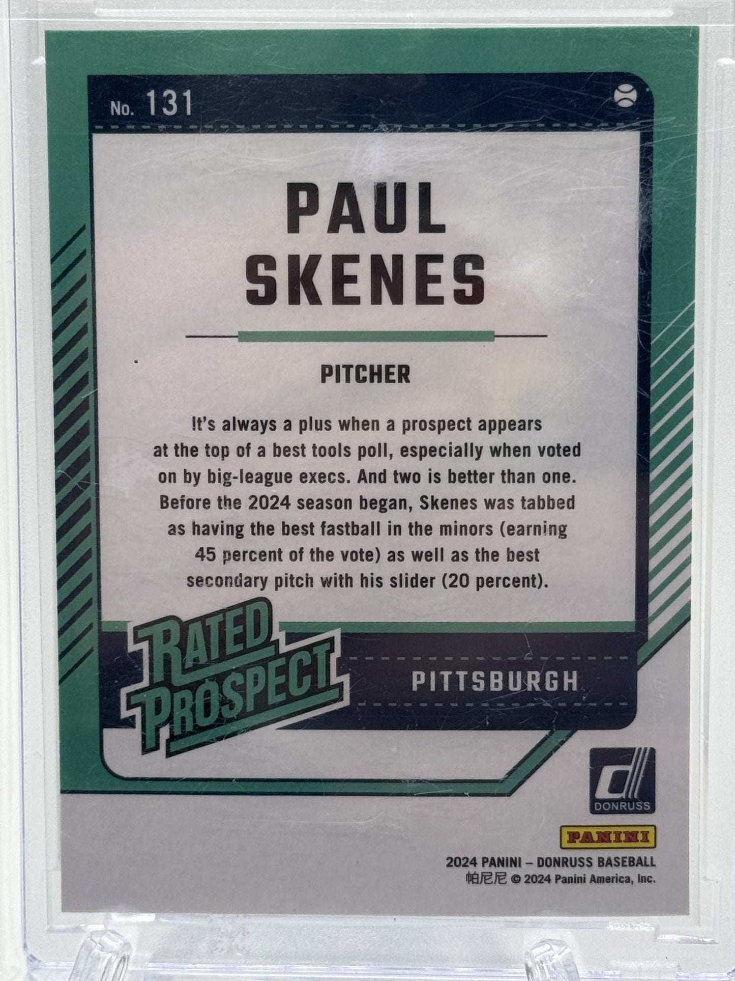 2024 Donruss #131 Paul Skenes Artist Proofs # 19/25