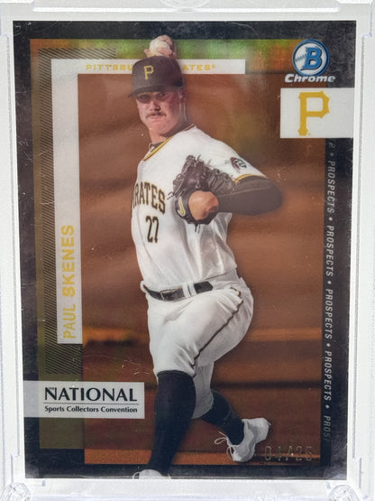 2024 Topps Chrome NSCC #TP-4 Paul Skenes Bowman Chrome Orange Ref # 4/25