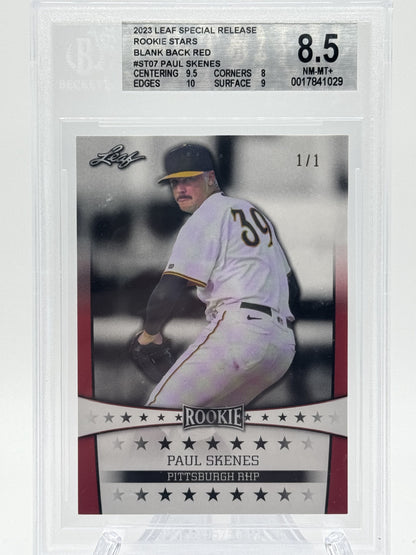 2023 Leaf Special Release - Rookie Stars Red #ST07 Paul Skenes # 1/1
