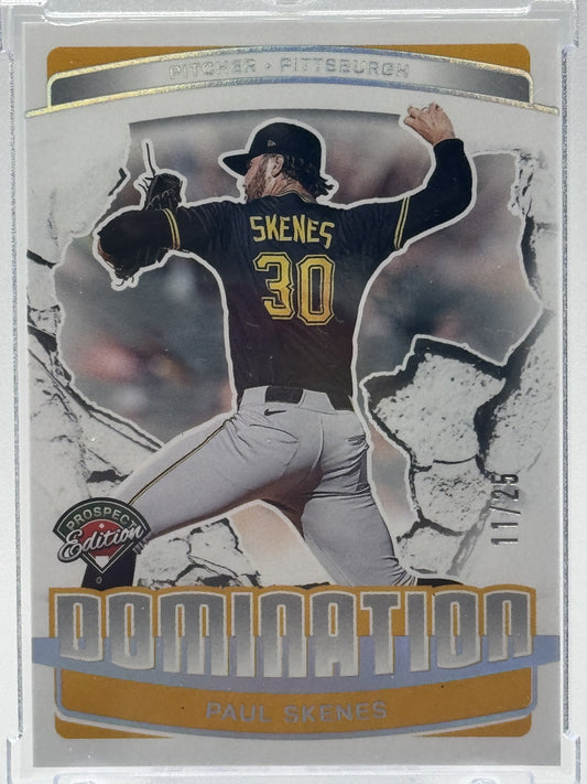 2025 Panini Prospect Edition #10 Paul Skenes Domination - Holo Silver # 11/25
