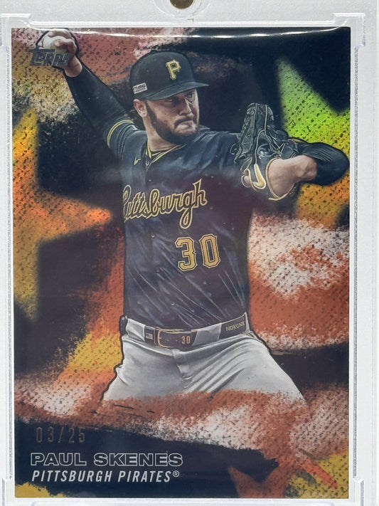 2026 Topps #SMLB-21 Paul Skenes Stars of MLB Orange Foil # 3/25