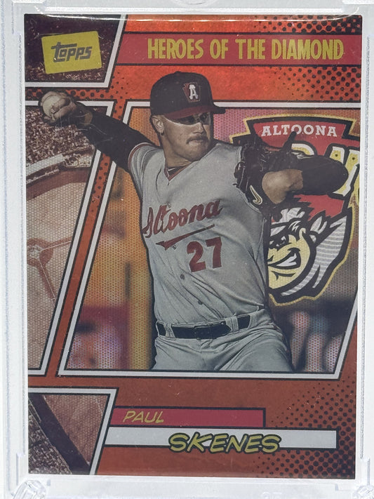 2024 Topps Pro Debut #HOTD-4 Paul Skenes Heroes Diamond Orange Foil # 2/25