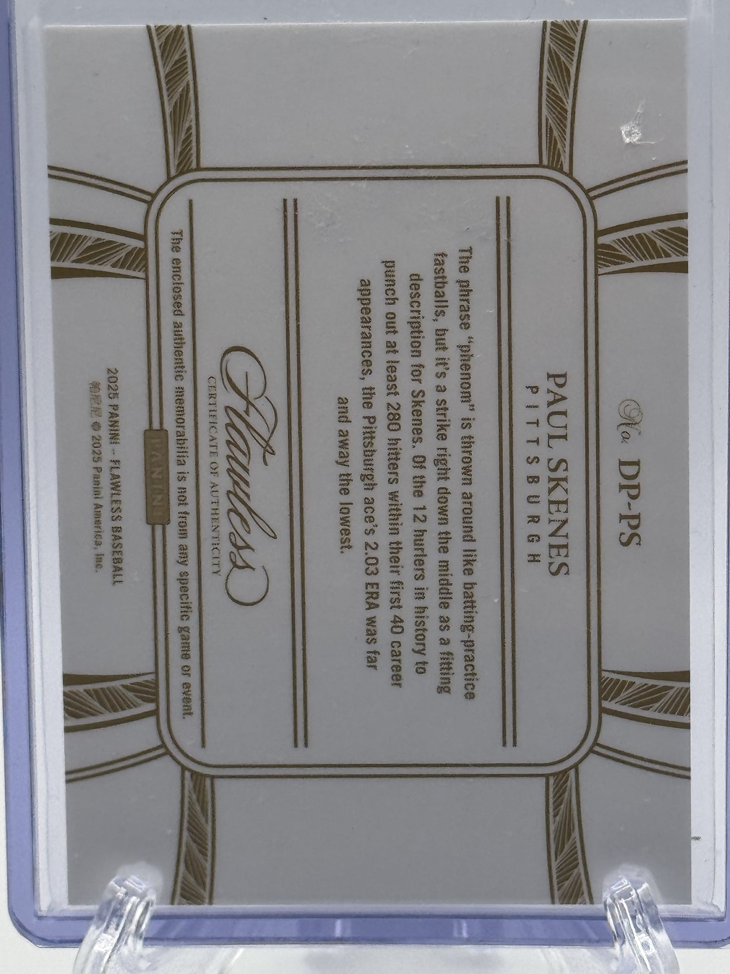 2025 Panini Flawless Duel Patches #DP-PS Paul Skenes Sapphire # 8/15