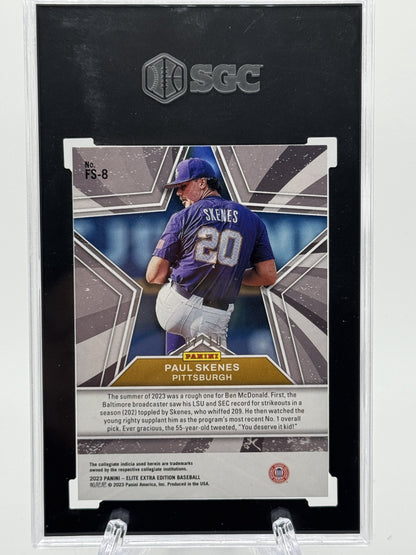 2023 Panini Elite Extra Edition #FS-8 Paul Skenes Future Star Status Gold # 7/10