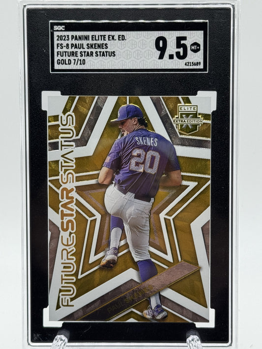 2023 Panini Elite Extra Edition #FS-8 Paul Skenes Future Star Status Gold # 7/10