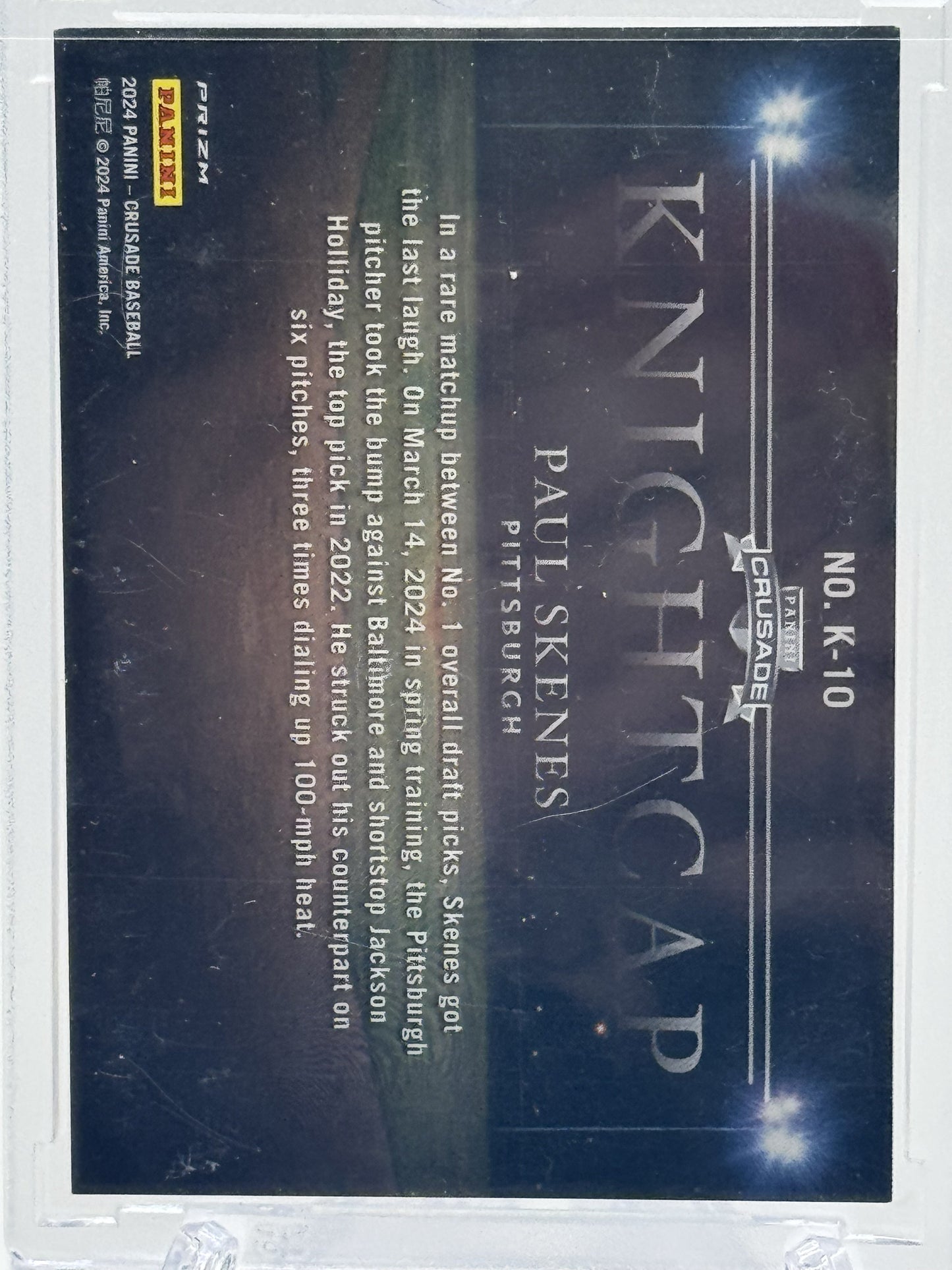 2024 Panini Crusade #K-10 Paul Skenes Knightcap