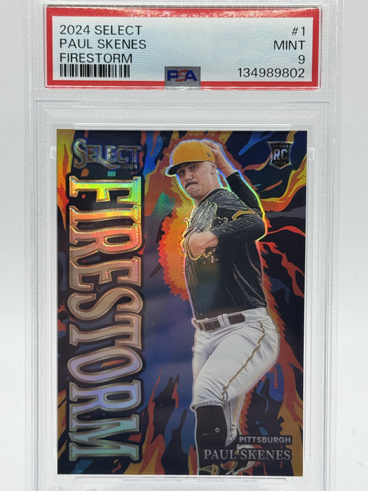2024 Panini Select #1 Paul Skenes Firestorm PSA 9
