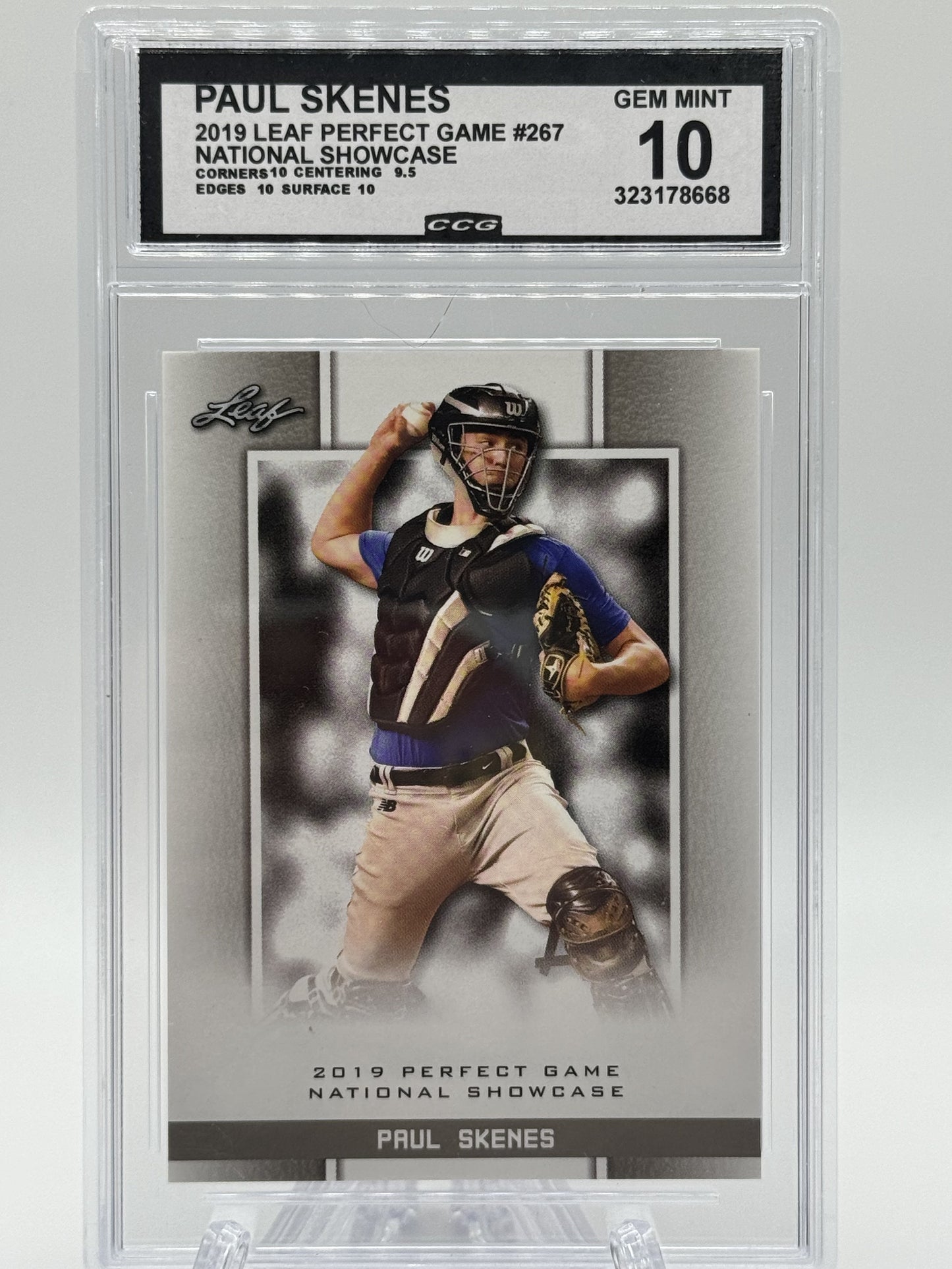 2019 Leaf Perfect Game National Showcase #267 Paul Skenes Base Common CGC 10