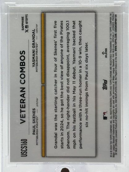 2024 Topps Chrome Update #USCS160 (Grandal / Paul Skenes) Sapphire # 21/25