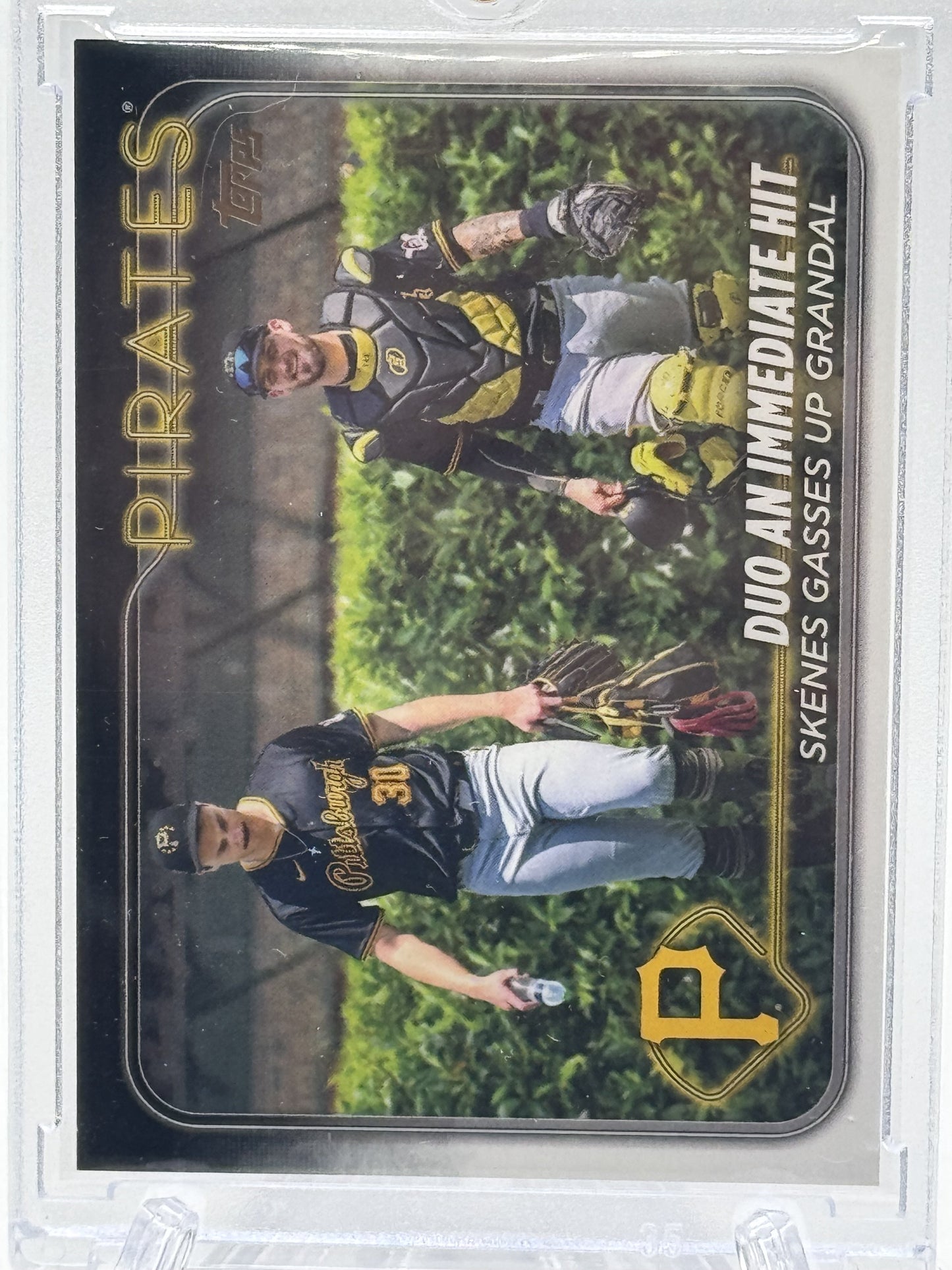 2024 Topps Update #US160 Yasmani Grandal / Paul Skenes Golden Mirror SP