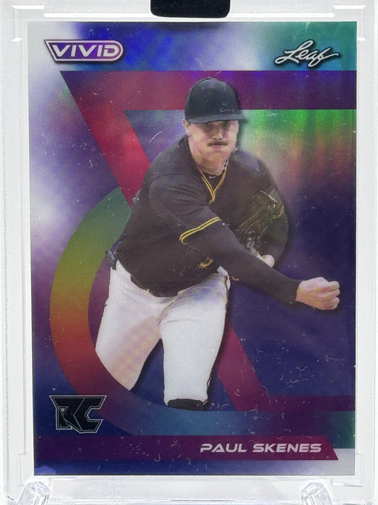 2024 Leaf Vivid #65 Paul Skenes Prismatic Navy Blue # 5/7