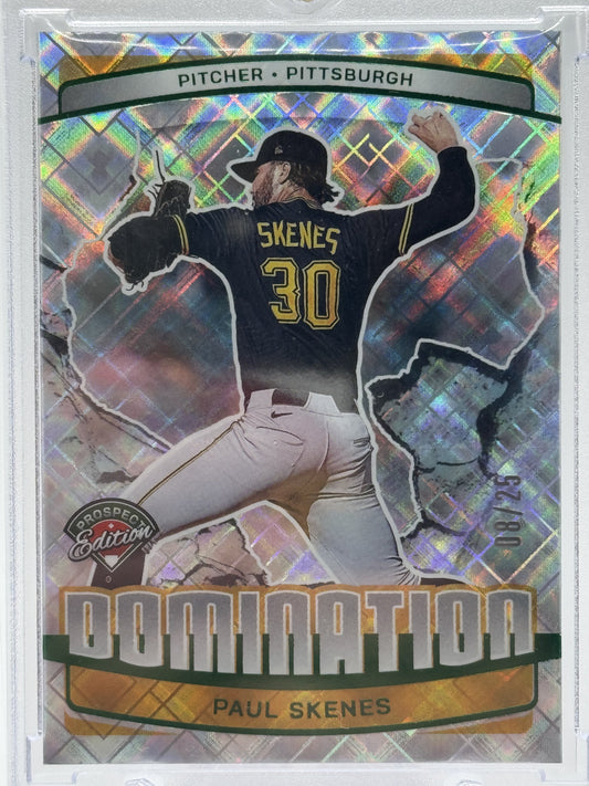 2025 Panini Prospect Edition #10 Paul Skenes Domination - Green Diamonds # 8/25