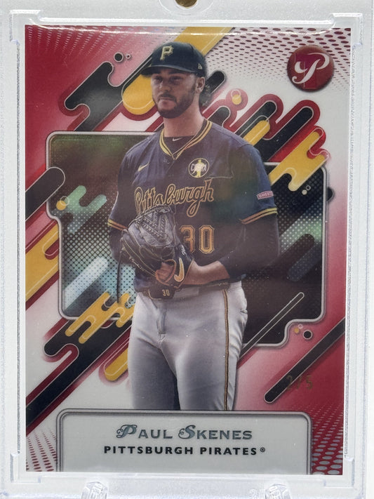 2025 Topps Pristine #157 Paul Skenes Red Refractors # 2/5