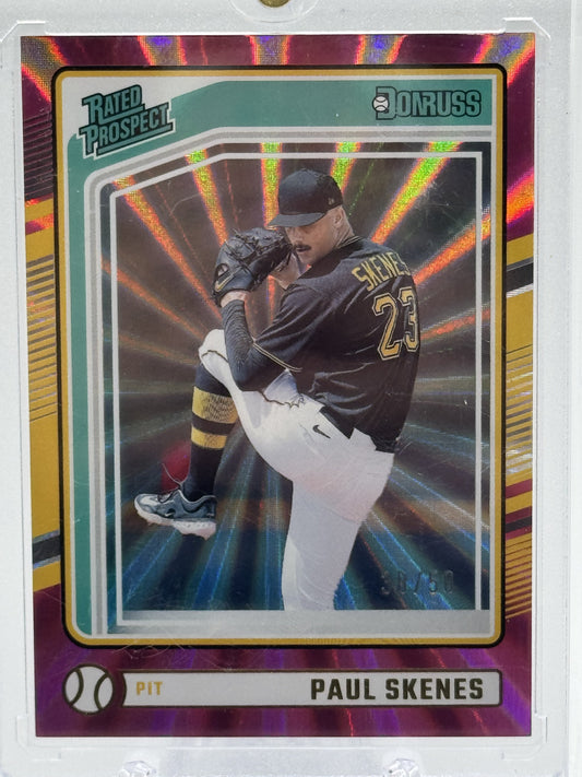 2024 Donruss #131 Paul Skenes Pink Laser # 38/50