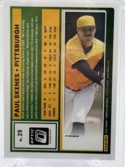 2025 Donruss #29 Paul Skenes Optic Jazz