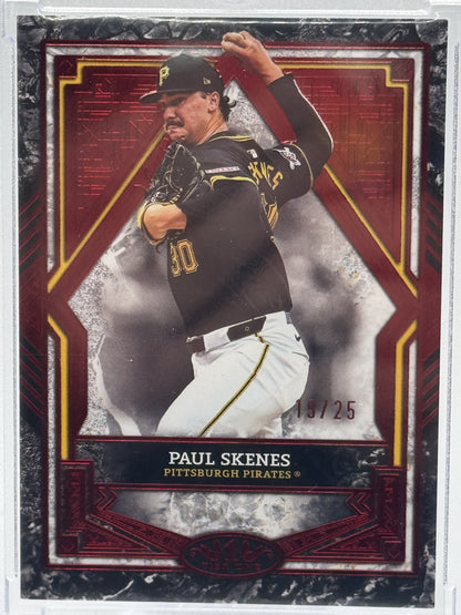 2025 Topps Tier One #55 Paul Skenes Red Foil #/25