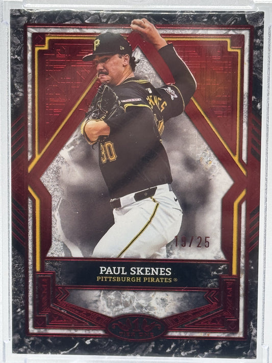 2025 Topps Tier One #55 Paul Skenes Red Foil #/25