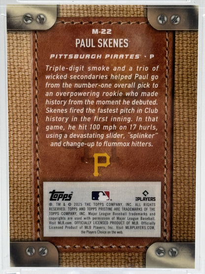 2025 Topps Pristine #M-22 Paul Skenes Monogram