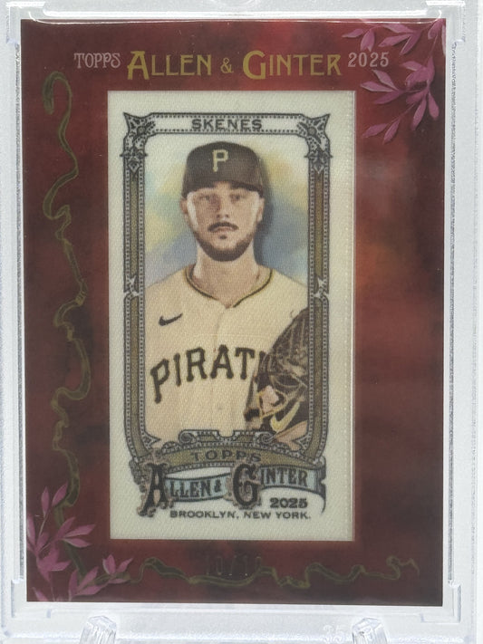 2025 Topps Allen & Ginter #128 Paul Skenes Mini Cloth # 10/10