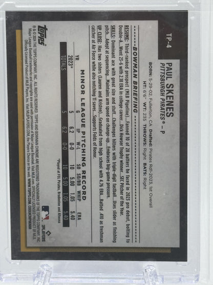 2024 Topps Chrome NSCC Redemption #TP-4 Paul Skenes Bowman Chrome Gold  # 6/50