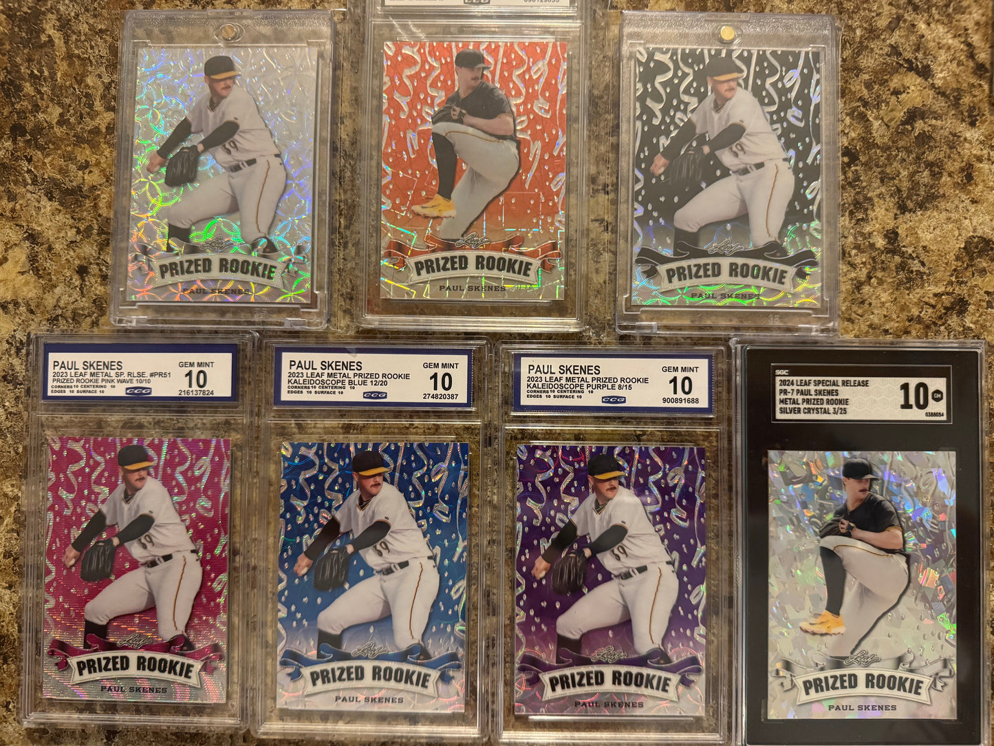 2023 Leaf Special Release Prized Rookie Collection #PR7 & PR51 Paul Skenes ( x7)