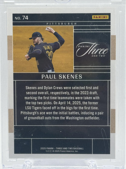 2025 Panini Three and Two #74 Paul Skenes Holo Silver # 25/49