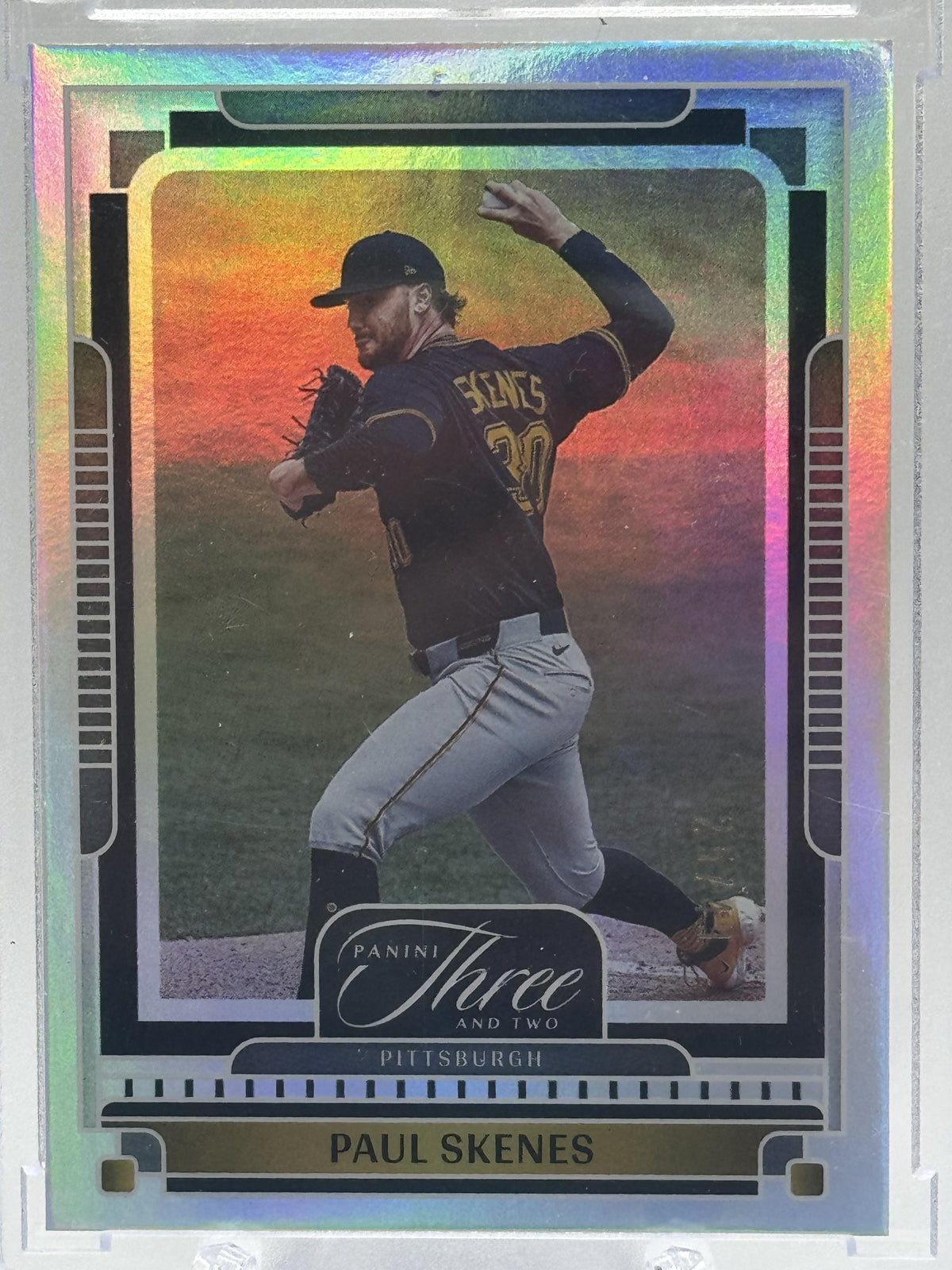 2025 Panini Three and Two #74 Paul Skenes Holo Silver # 25/49