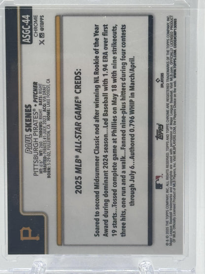 2025 Topps Chrome Update #ASGC-44 Paul Skenes All Star Refractor # 25/50