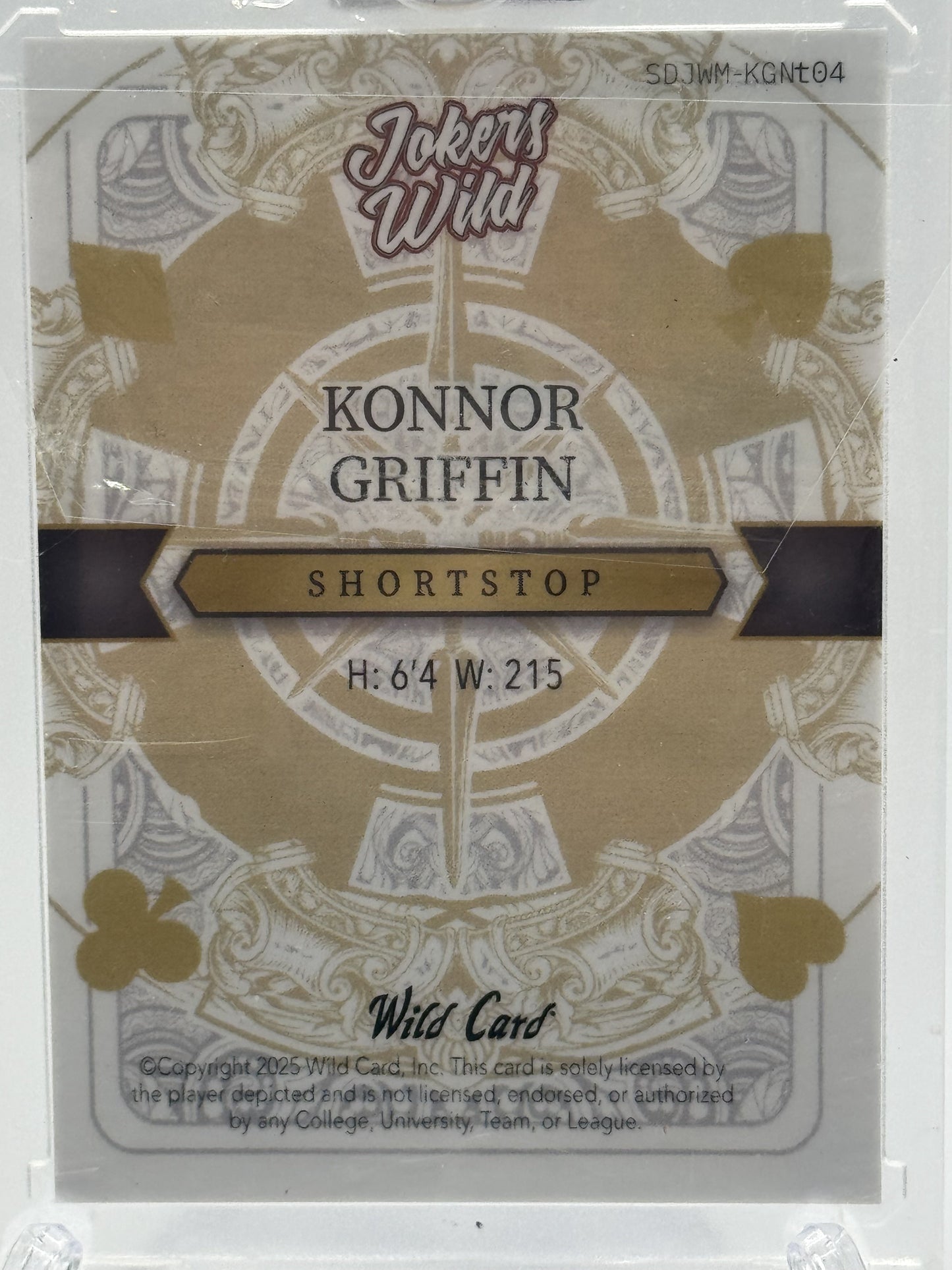 2025 WC Jokers Wild - Kaleidoscope Jokers #SDJWM-KGNt04 Konnor Griffin 1/1