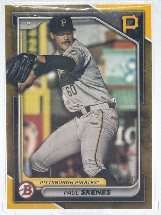 2024 Bowman #BP-125 Paul Skenes Prospects Gold # 17/50