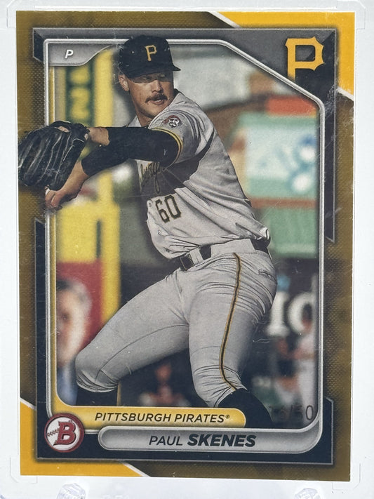 2024 Bowman #BP-125 Paul Skenes Prospects Gold # 16/50