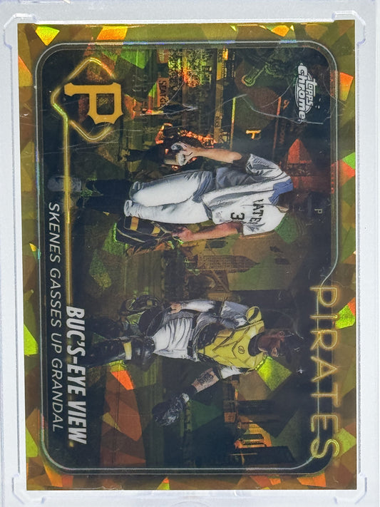 2024 Topps Chrome #USCS160 Duo Paul Skenes Gold Sapphire Refractor # 26/50