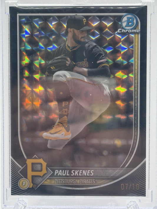 2025 Bowman Chrome #30 Paul Skenes Black Geometric # 7/10