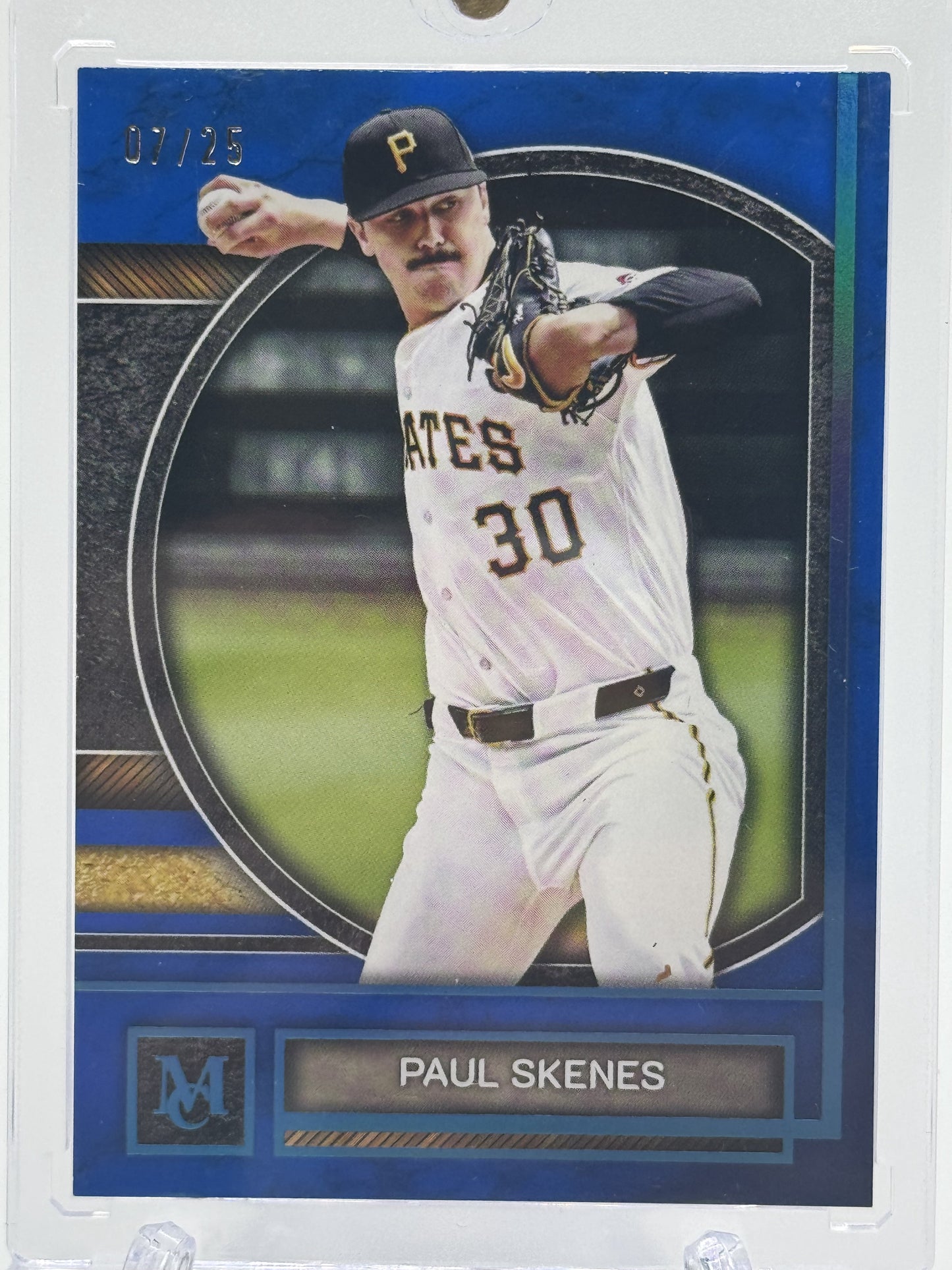 2025 Topps Museum Collection #9 Paul Skenes Blue Topaz # 07/25