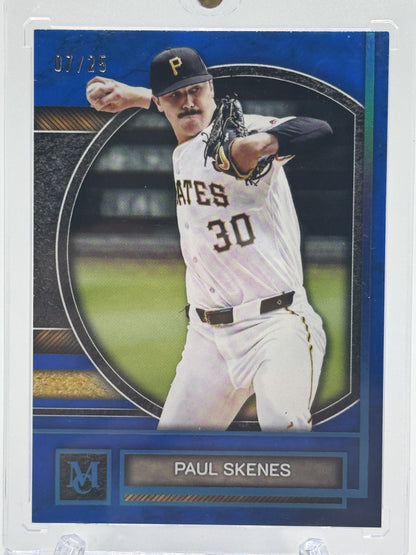 2025 Topps Museum Collection #9 Paul Skenes Blue Topaz # 07/25