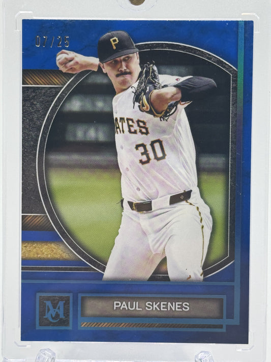 2025 Topps Museum Collection #9 Paul Skenes Blue Topaz # 07/25