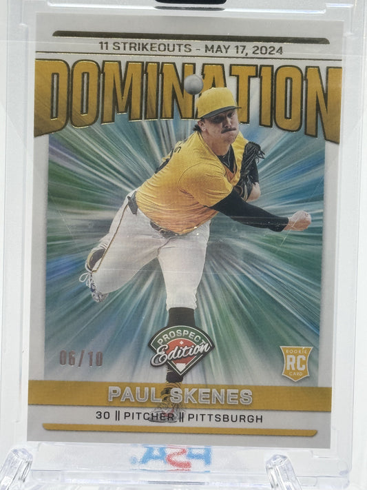 2024 Panini Prospect Edition #6 Paul Skenes Domination Gold # 6/10