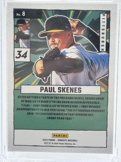 2024 Donruss #8 Paul Skenes Diamond Marvels Green Ice # 14/15