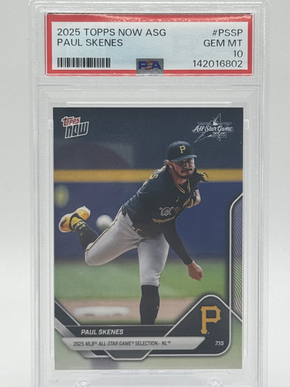 2025 Topps Now All-Star Game #ASG-PSSP Paul Skenes Short Prints PSA 10